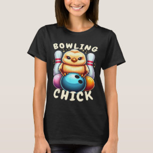 Camiseta Boliche de boliche-dez pinos Engraçada para Mulher