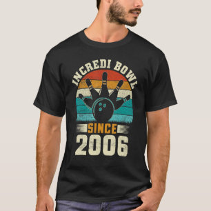 Camiseta boliche de Bowler de 16 anos 2006 16º aniversário