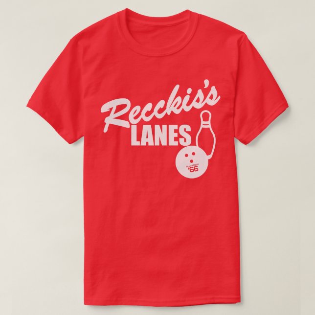 Camiseta Boliche de Buffalo 66 Recckiss Lanes (Frente do Design)