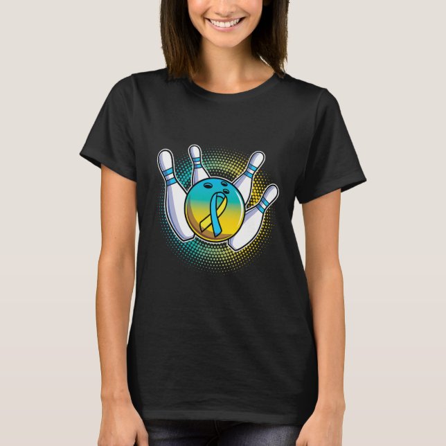 Camiseta Boliche de Conscientização da Síndrome de Down com (Frente)