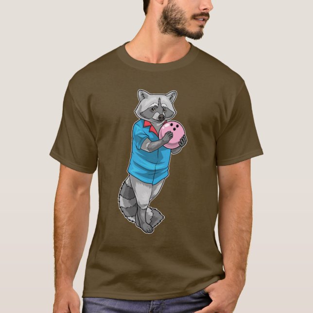 Camiseta Boliche de guaxinim Bola de boliche (Frente)