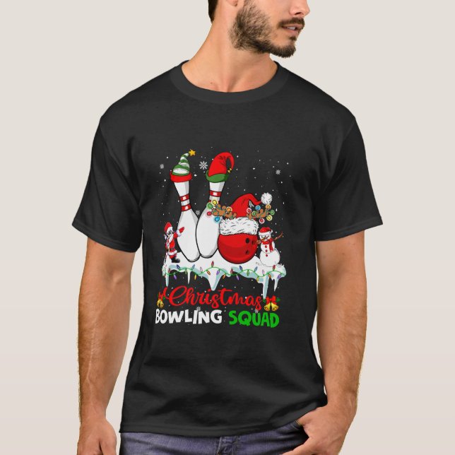 Camiseta Boliche de Natal Papais noeis Dabbing  Elf Boliche (Frente)