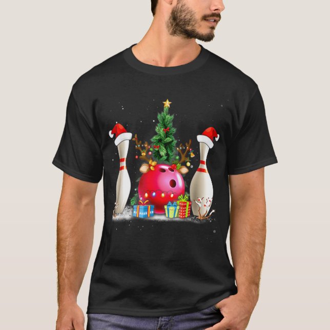 Camiseta Boliche de Natal Santa Hat Boliche Xmas (Frente)