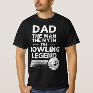 Camiseta Boliche Divertida Para O Pai Do Homem O Mito