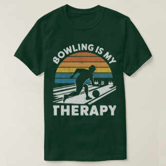 Camiseta Boliche é minha terapia Roupa humorística para Bow