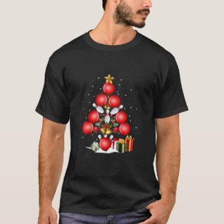 Camiseta Boliche Engraçada, Árvore De Natal Luz Xmas Oferec