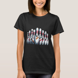 Camiseta Boliche Engraçada Pins Boliches Cuja Festa Assusta