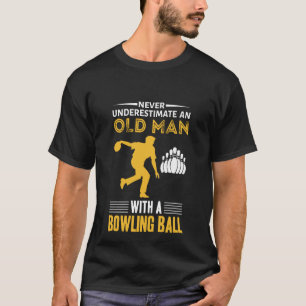 Camiseta boliche engraçado de arte esportiva 