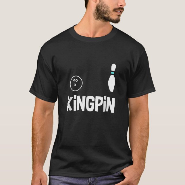 Camiseta Boliche Engraçado Shirt Kingpin League Gift (Frente)