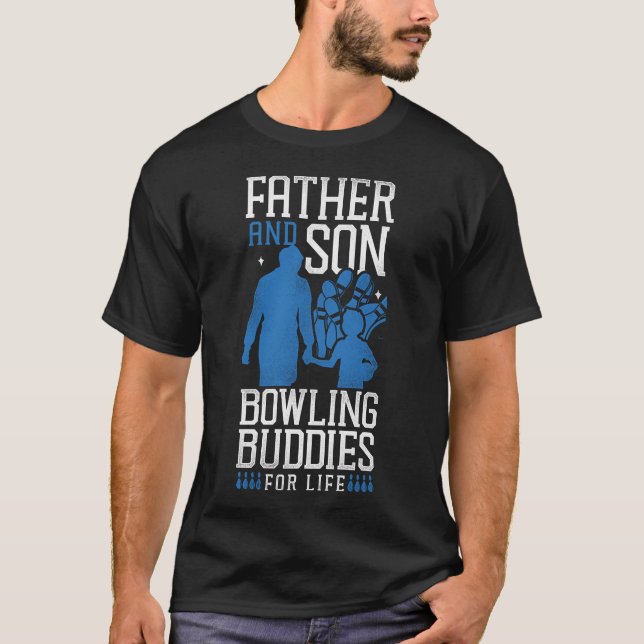 Camiseta Boliche Equipe Pai E Filho Amigos Da Boliche Para (Frente)