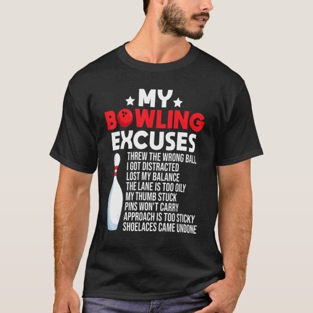 Camiseta Boliche Excussões Para Bowler (Frente)