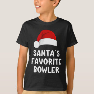 Camiseta Boliche Favorito do Papai Noel de Natal Funil Xmas
