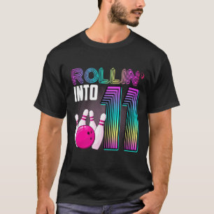 Camiseta Boliche Festa Rollin' Na Garota B de aniversário d