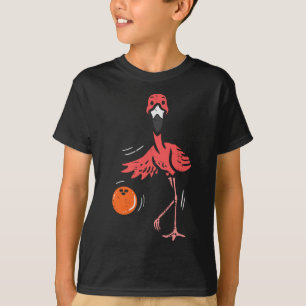 Camiseta Boliche Flamingo Boliche Jogador Meninos Miúdos Mi