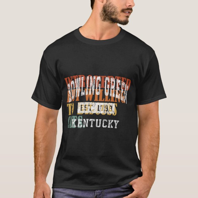 Camiseta Boliche Green Kentucky Ky Vintage estabeleceu espo (Frente)