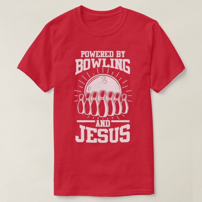 Camiseta Boliche Jesus Bowler Boliche Bowler T (Frente do Design)