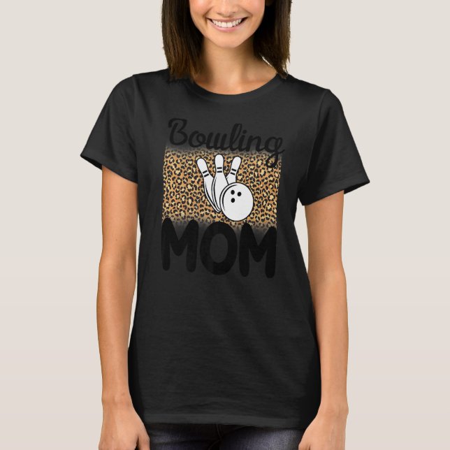Camiseta Boliche Jogadores Mãe Mamães de Jogo Mulheres (Frente)