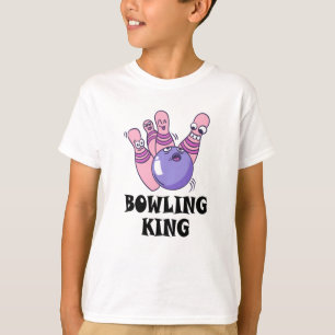 Camiseta Boliche King Childrens Festa de aniversário