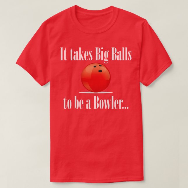 Camiseta Boliche Leva Grandes Bolas Para Ser Um Boliche (Frente do Design)