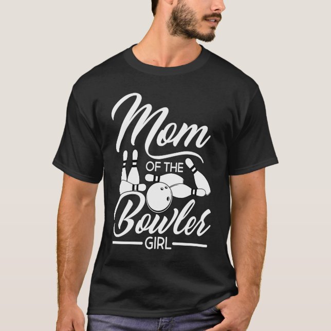 Camiseta Boliche Mãe Pin Bowler Striler Boliche Equipe Boli (Frente)
