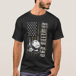 Camiseta Boliche Masculino Pai Homem Bola de Boliche Jogado