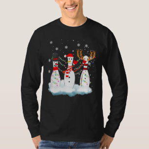 Camiseta Boliche Natal Pajama lança Papais noeis de Reindee