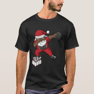 Camiseta Boliche Negra Afro-Americana Santa Claus Bowler