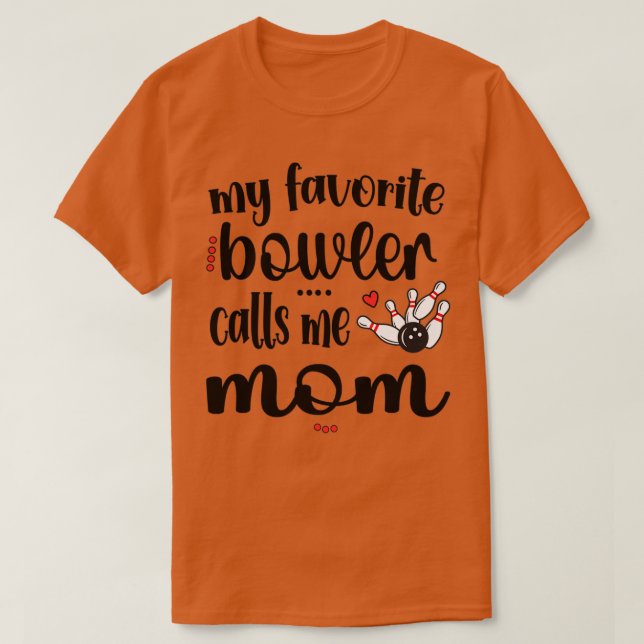 Camiseta Boliche Orgulhosa Mãe Bowler Mãe De Um Jogador De  (Frente do Design)