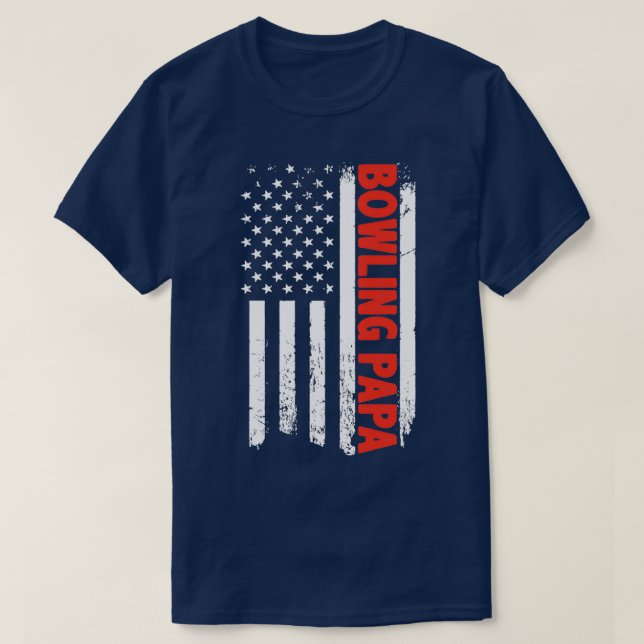 CAMISETA BOLICHE PAPA AMERICAN FLAG T (Frente do Design)