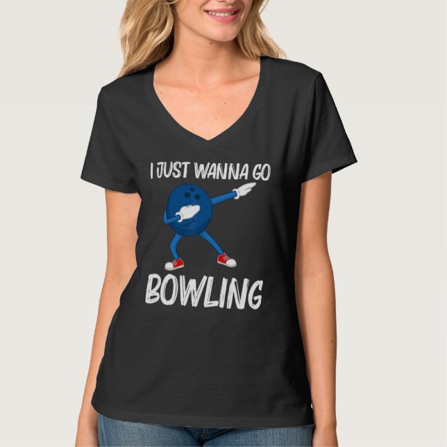 Camiseta Boliche Para Homens Dabbing Ball Lawn Bowl (Frente)