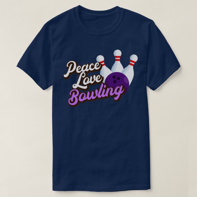 Camiseta Boliche Peace Love 2 (Frente do Design)