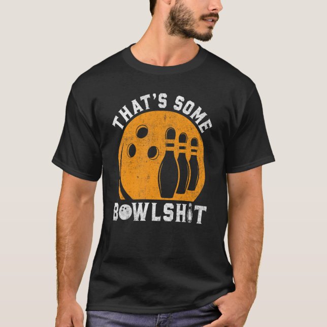 Camiseta Boliche Que É Um Boliche Retro Bowler (Frente)