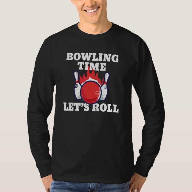 Camiseta Boliche Time Lets Roll Bowler (Frente)