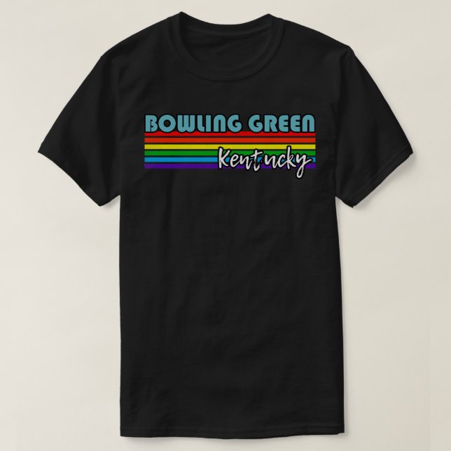 Camiseta Boliche Verde do Orgulho de Kentucky Verde LGBT (Frente do Design)