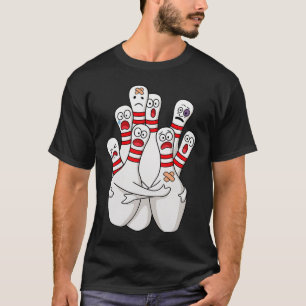Camiseta Boliches Assustadas Pinos Engraçado Bowler