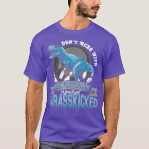 Camiseta Boliches boliches Dinosaur Bowler Bola de boliche