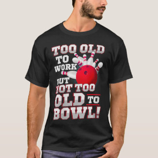 Camiseta Boliches da Equipe de Bowler Aposentada para Mulhe