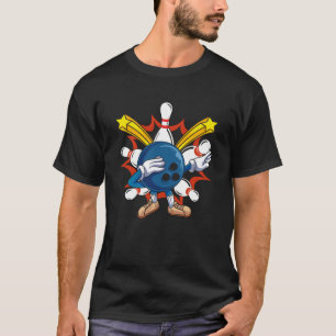 Camiseta Boliches de Dabbing de bola de boliche Jogadores e