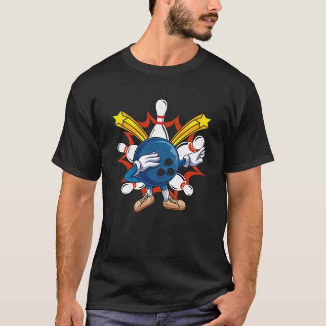 Camiseta Boliches de Dabbing de bola de boliche Jogadores e (Frente)