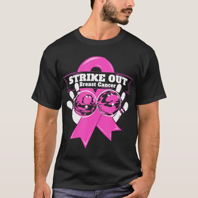Camiseta Boliches De Sensibilização Para O Cancer Da Mama (Frente)