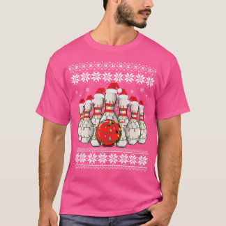 Camiseta Boliches Engraçadas Boliches de Natal Feias sobre 