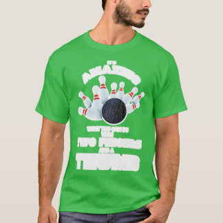 Camiseta Boliches Engraçadas Duas Dedos A Thumb T