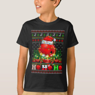 Camiseta Boliches Engraçadas Ll Xmas Árvore Luzes Feias Nat