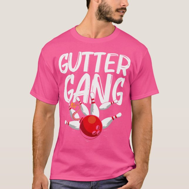 Camiseta Boliches Engraçadas Para Os Jogadores Da Gangue Da (Frente)