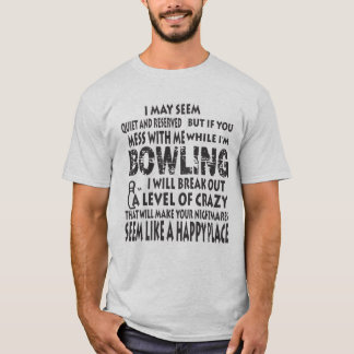 Camiseta Boliches Engraçadas Shirts Bowler Oferece Lugar Fe
