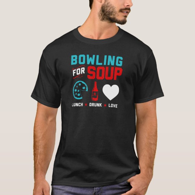 Camiseta Boliches Para O Amor Do Bebado De Almoço  (Frente)