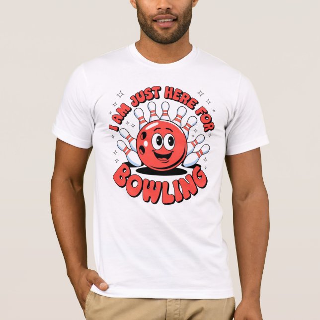 Camiseta Boliches Vintage - Estou aqui apenas para Boliches (Frente)