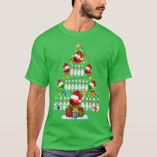 Camiseta Boliches Xmas Luzes Xmas Luzes Papais noeis Bola d