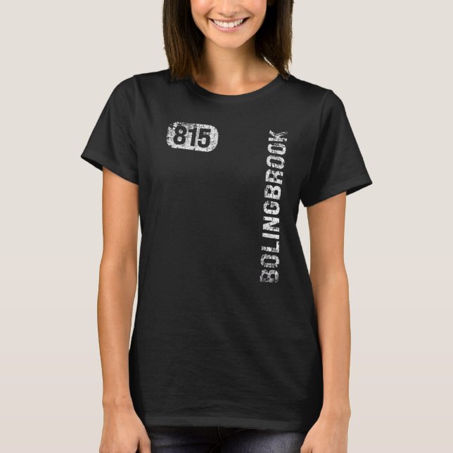 Camiseta Bolingbrook Illinois 815 Area Code Retro (Frente)