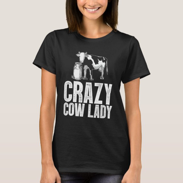 Camiseta Bolinha Louca Dama De Vaca Dotada Para Meninas Ama (Frente)